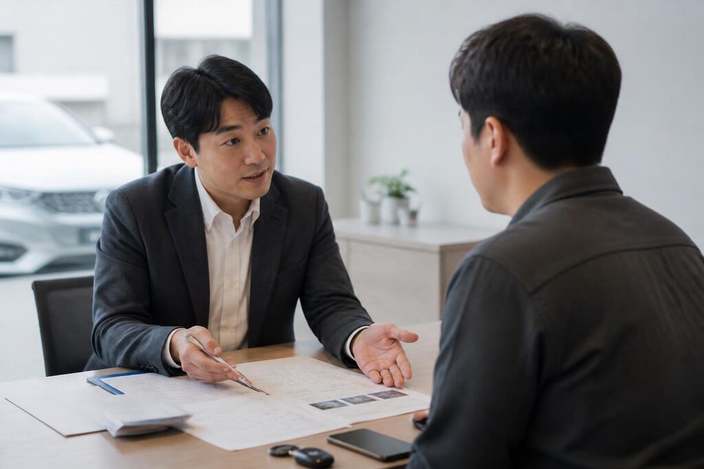 대전 중고차 판매 작업 범위와 현장 조건 이미지