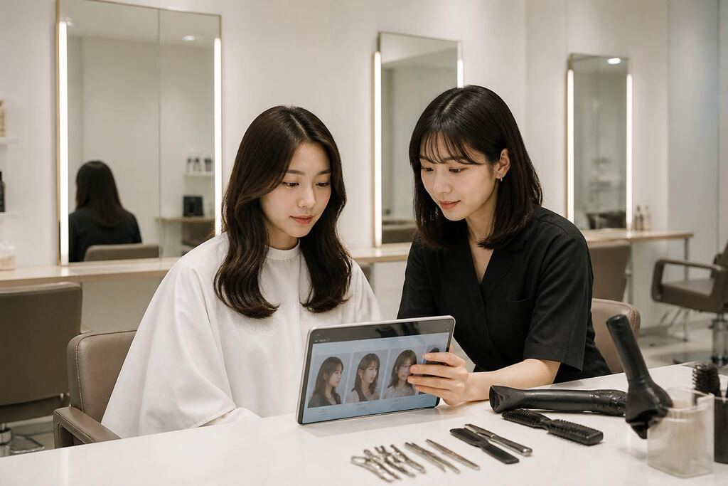 경북 헤어스타일링 작업 범위와 현장 조건 이미지