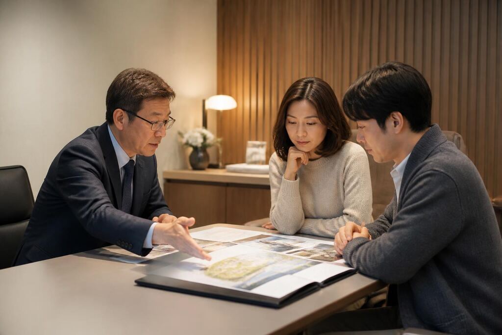 충북 공원묘지 작업 범위와 현장 조건 이미지