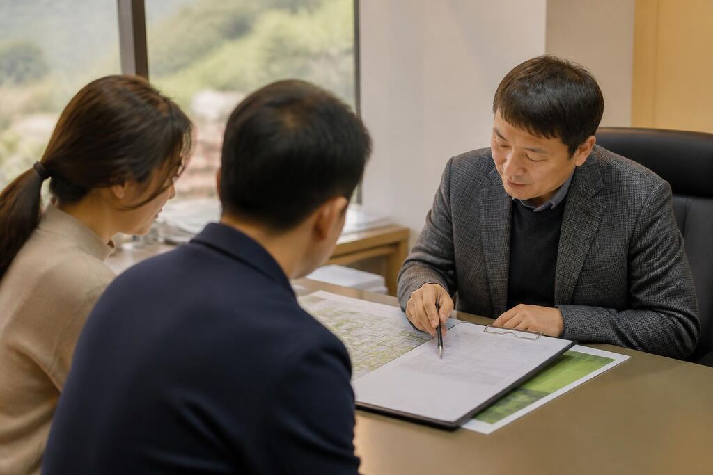 대전 공원묘지 작업 범위와 현장 조건 이미지