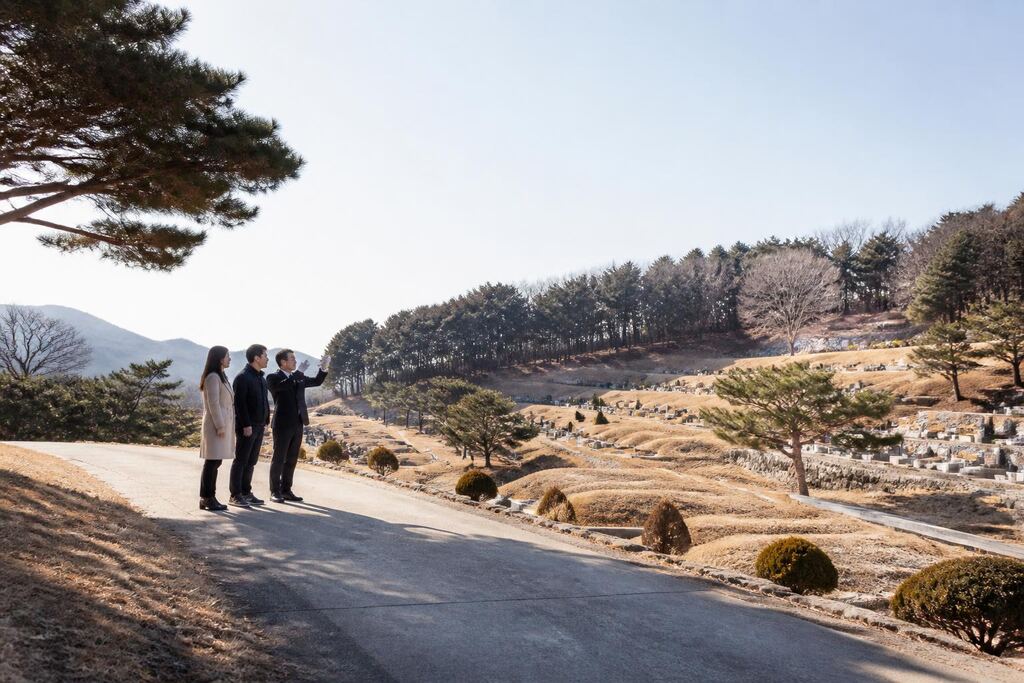 울산 공원묘지 작업 범위와 현장 조건 이미지