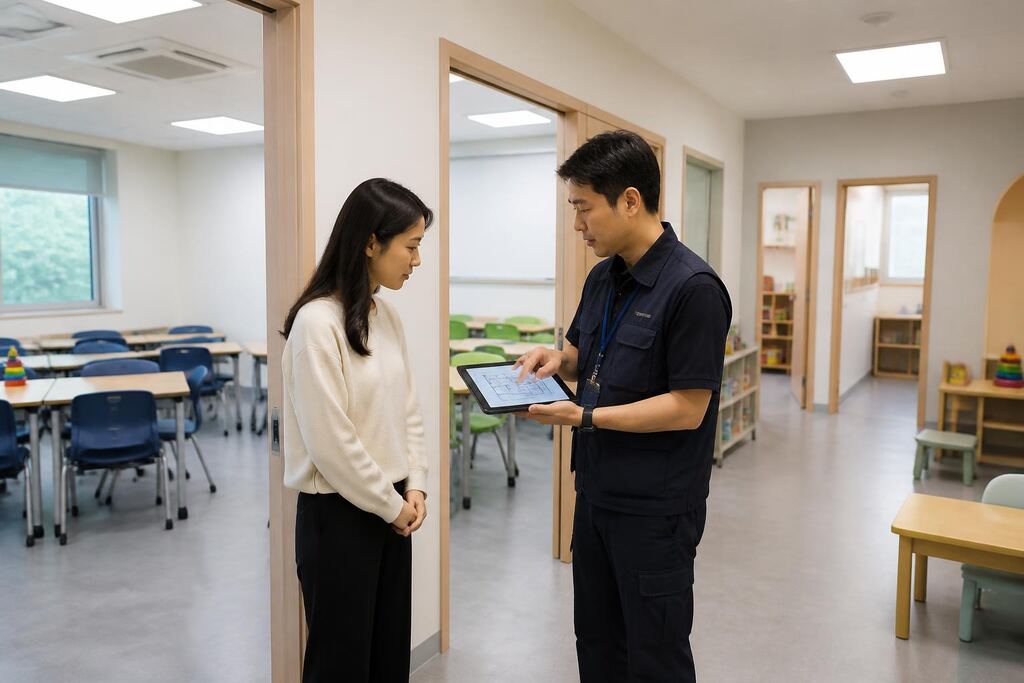 부산 학원청소 작업 범위와 현장 조건 이미지