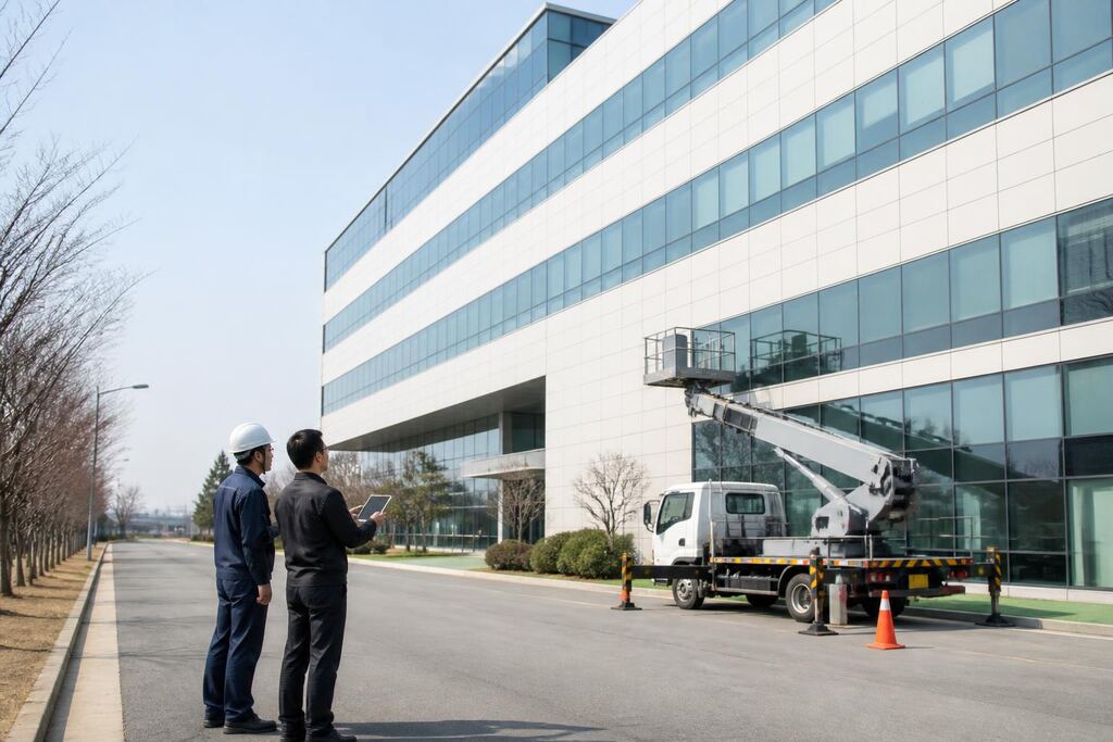 경북 외벽청소 작업 범위와 현장 조건 이미지
