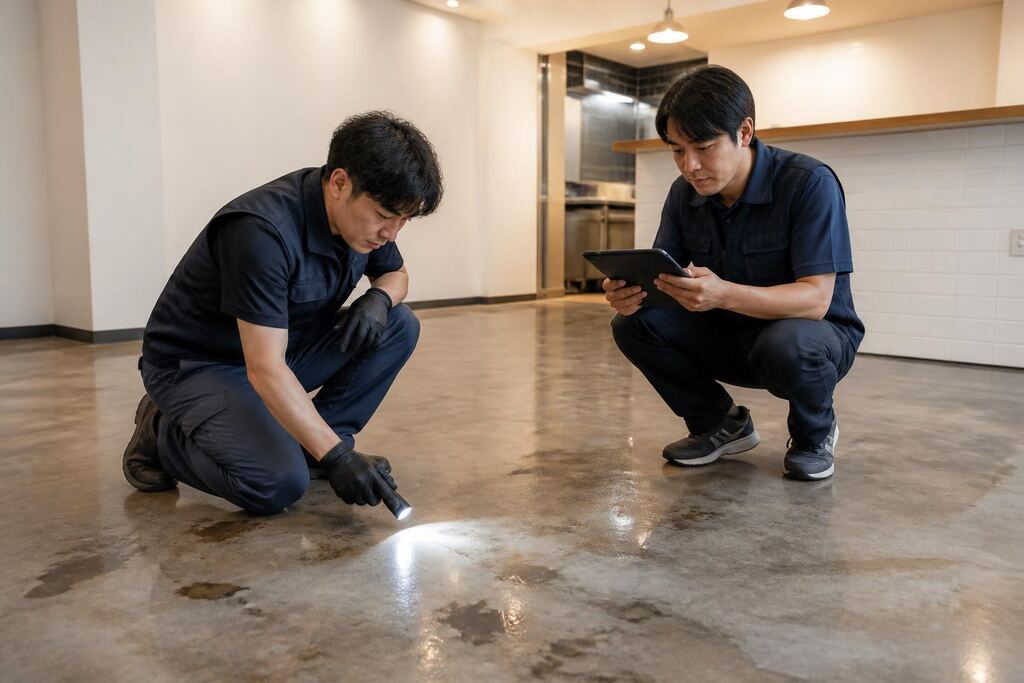 전남광주통합특별시 바닥청소 작업 범위와 현장 조건 이미지