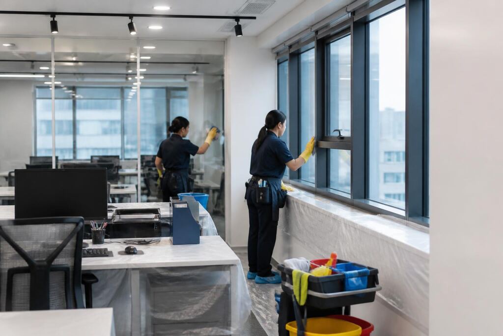 충남 지식산업센터청소 작업 범위와 현장 조건 이미지