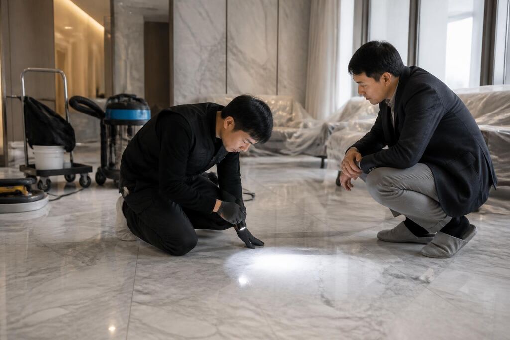 전남광주통합특별시 대리석연마·광택 작업 범위와 현장 조건 이미지
