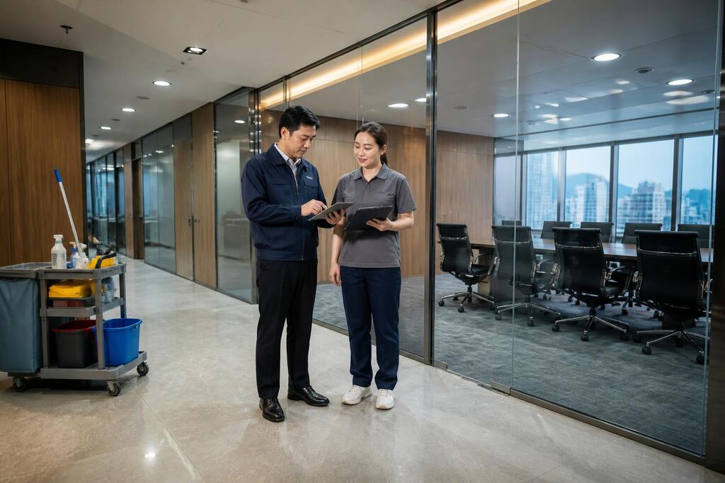 부산 관공서청소 작업 범위와 현장 조건 이미지