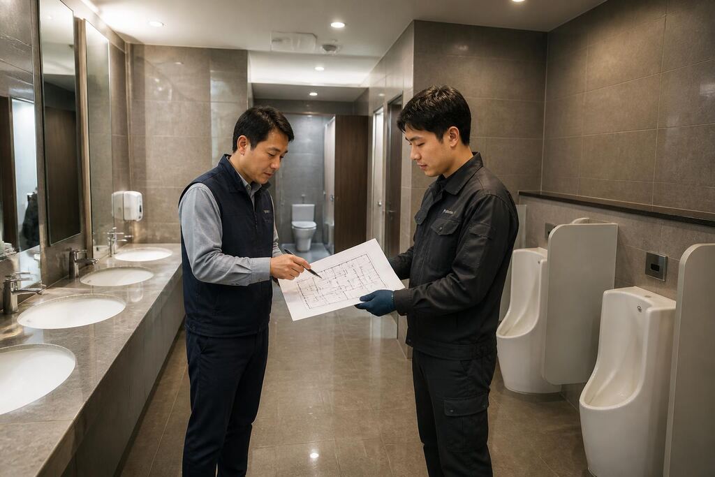 세종특별자치시 화장실청소 작업 범위와 현장 조건 이미지