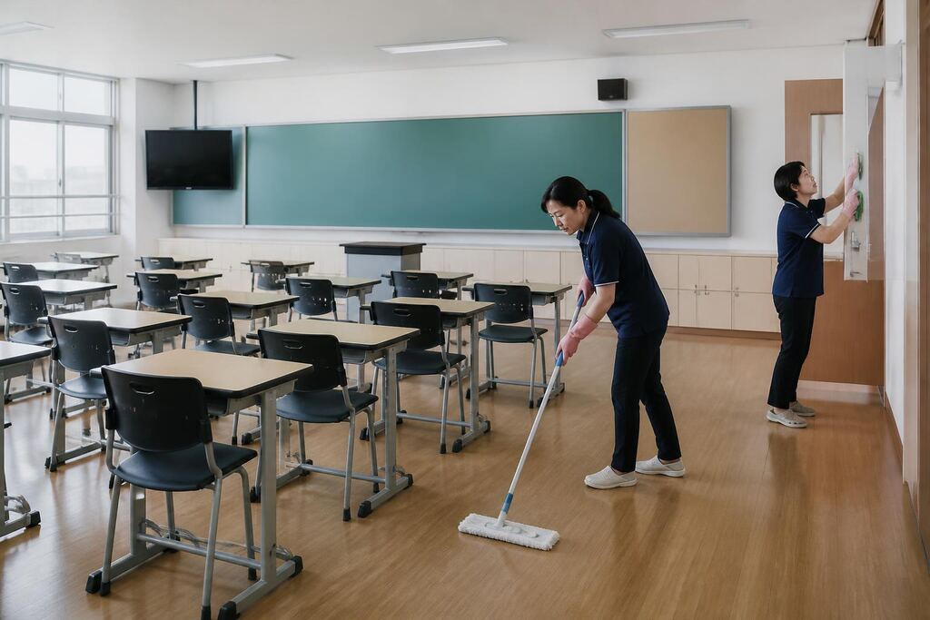 서울 학교청소 작업 범위와 현장 조건 이미지