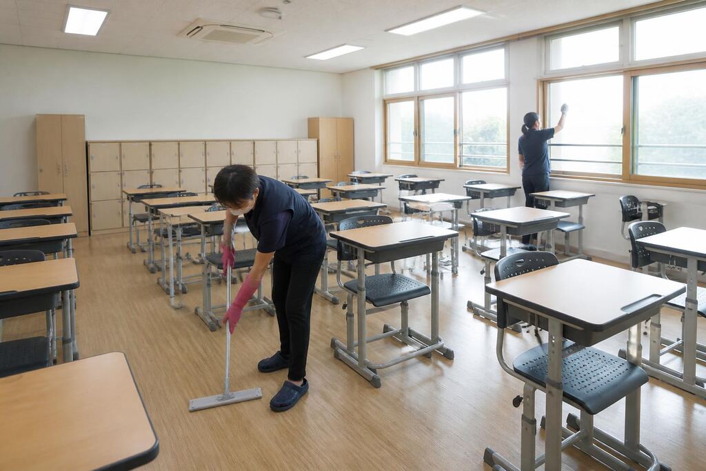 강원특별자치도 학교청소 작업 범위와 현장 조건 이미지