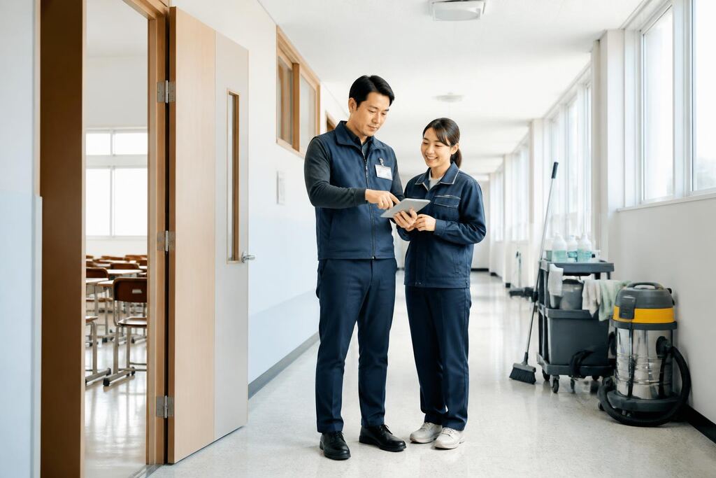 충남 학교청소 이미지