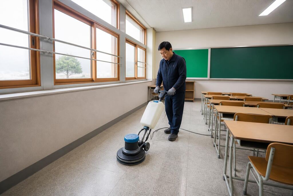 전북특별자치도 학교청소 작업 범위와 현장 조건 이미지