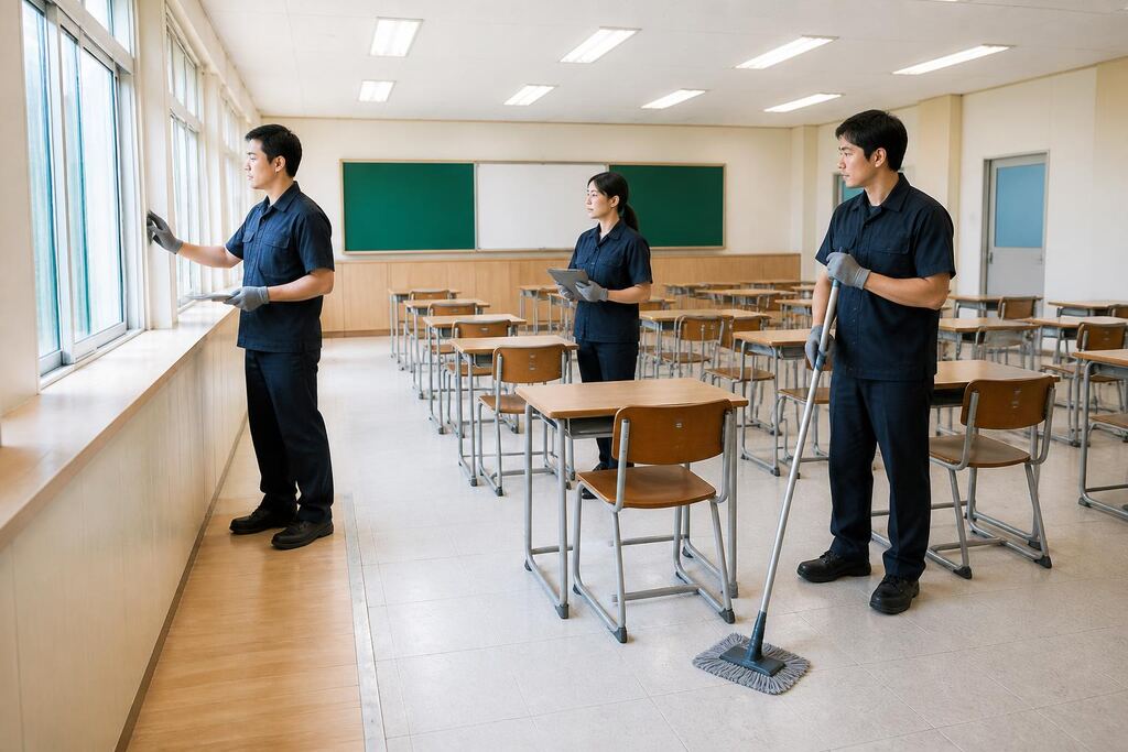 경북 학교청소 작업 범위와 현장 조건 이미지