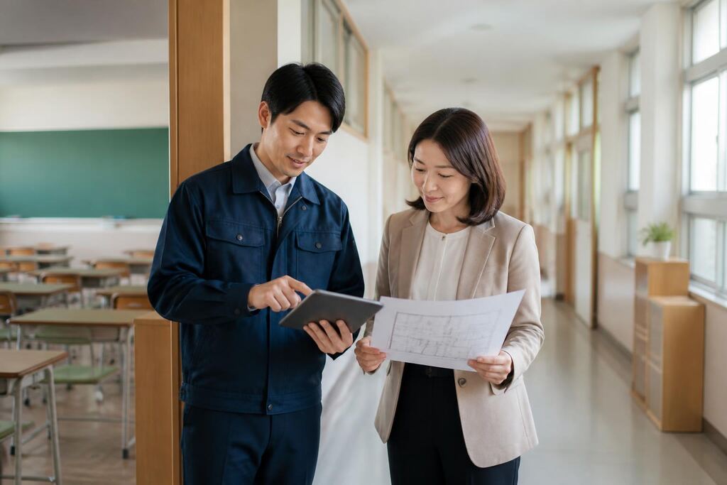 부산 학교청소 이미지