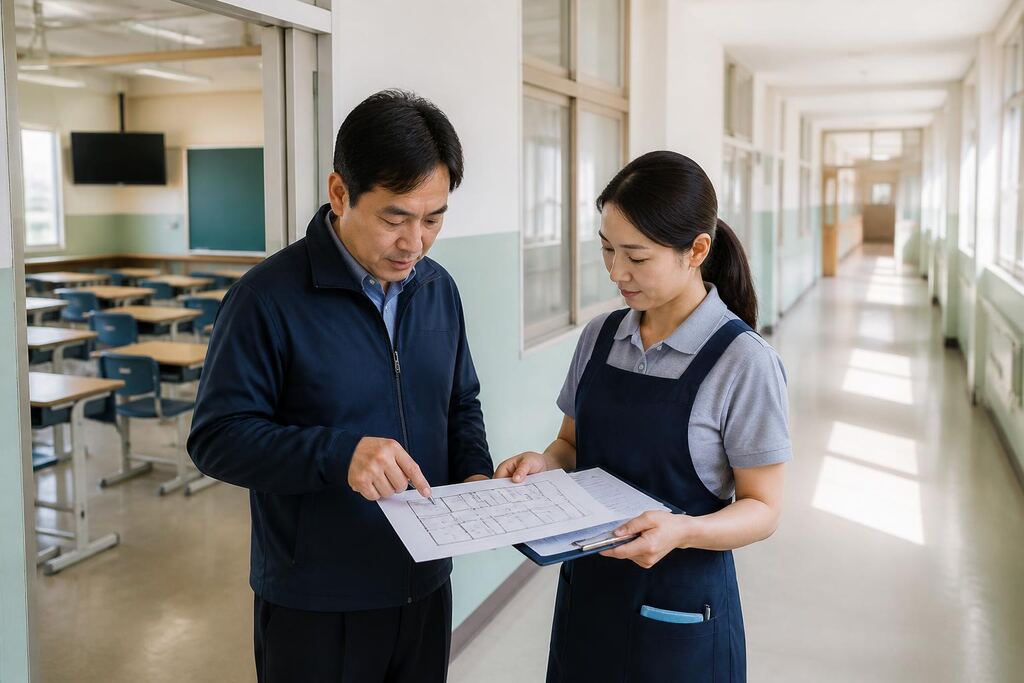 울산 학교청소 이미지