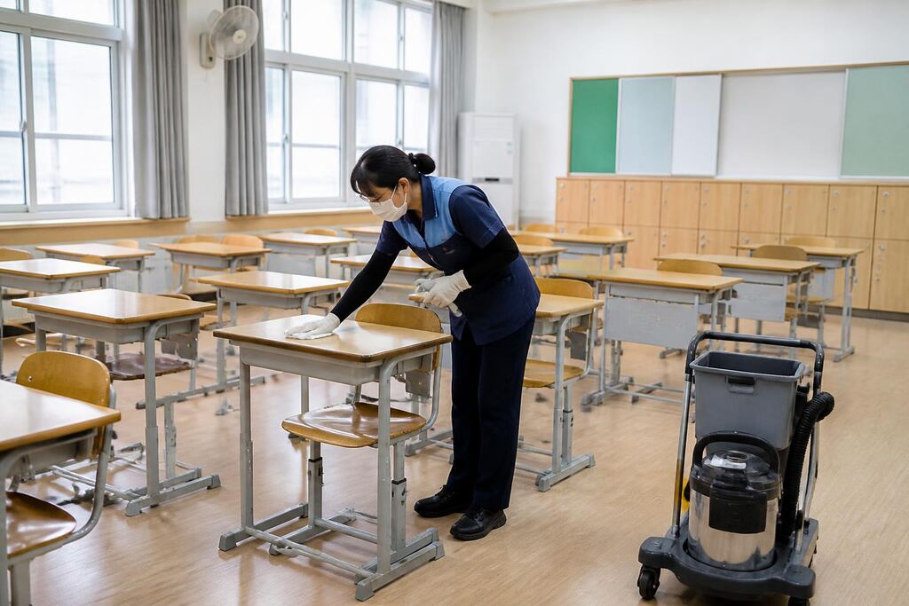 경기 학교청소 작업 범위와 현장 조건 이미지