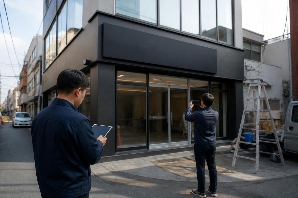 경남 간판청소 작업 범위와 현장 조건 이미지