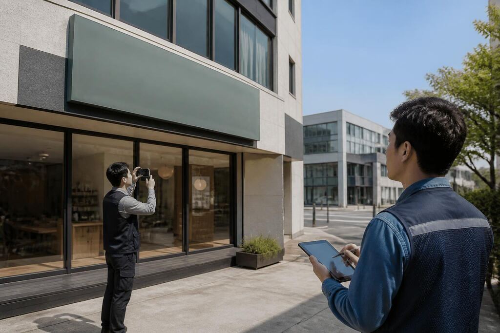 부산 간판청소 작업 범위와 현장 조건 이미지