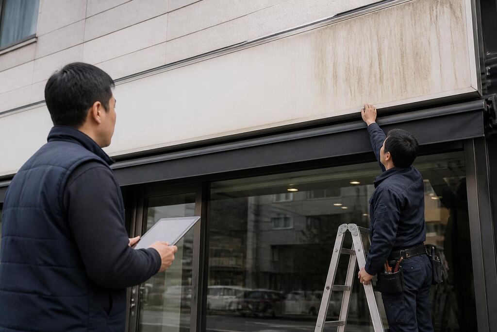 경기 간판청소 작업 범위와 현장 조건 이미지