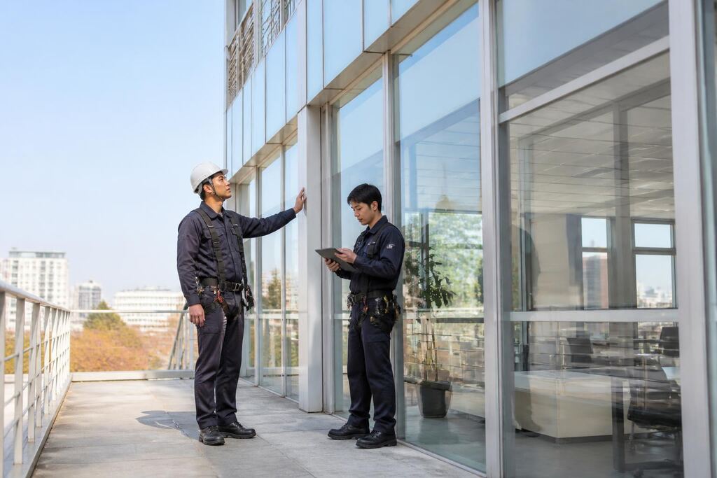 전남광주통합특별시 유리창청소 작업 범위와 현장 조건 이미지