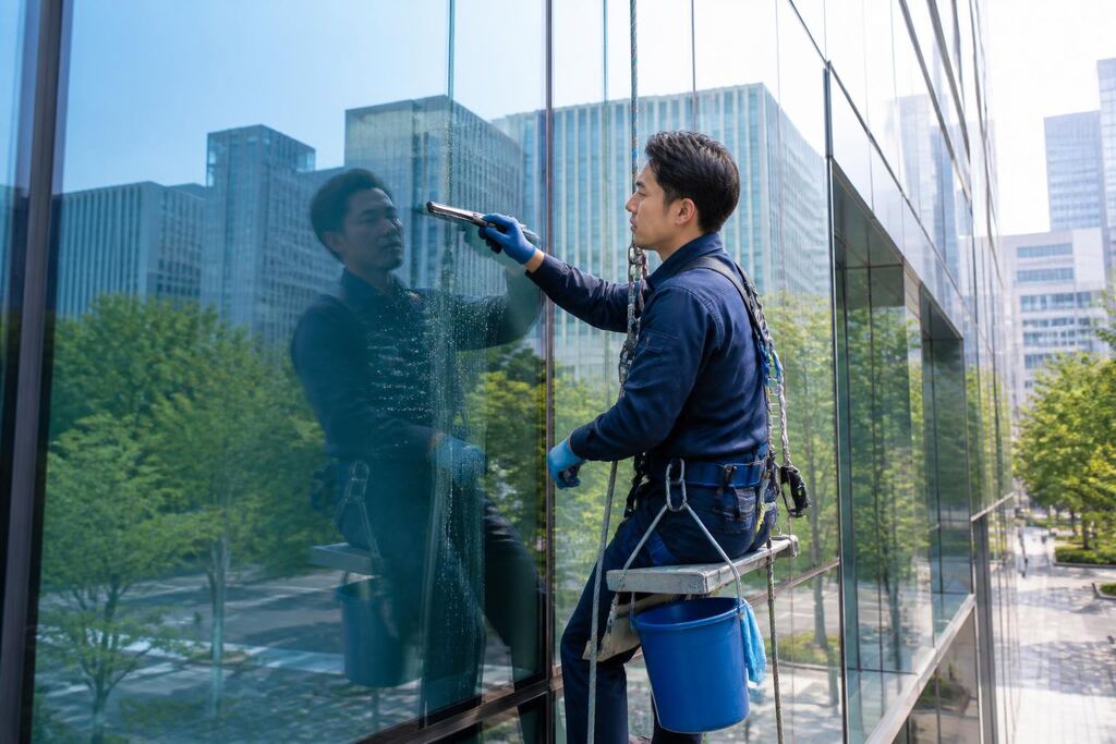 부산 유리창청소 이미지