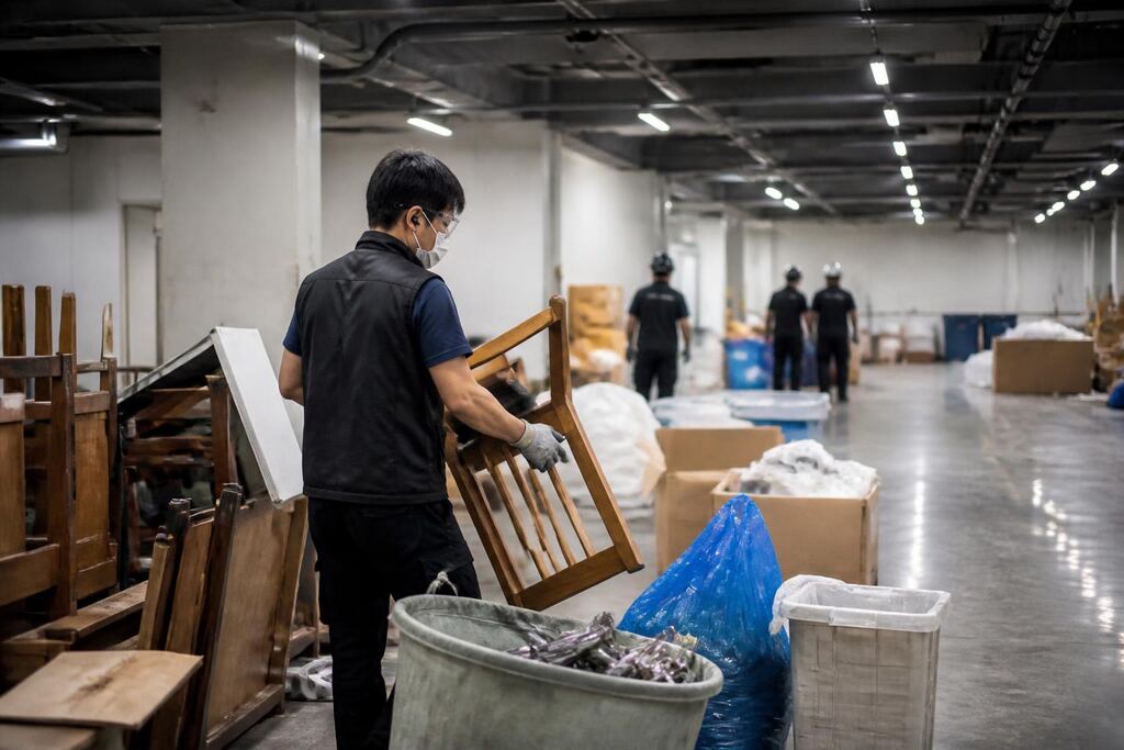 경남 대량 폐기물 처리 작업 범위와 현장 조건 이미지