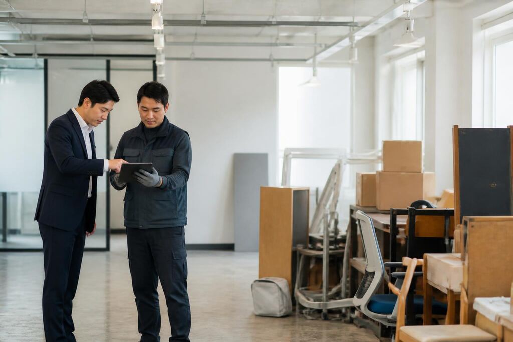 대전 사업장 폐기물 처리 작업 범위와 현장 조건 이미지