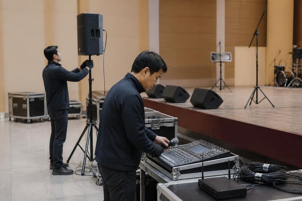 충남 행사 음향 작업 범위와 현장 조건 이미지