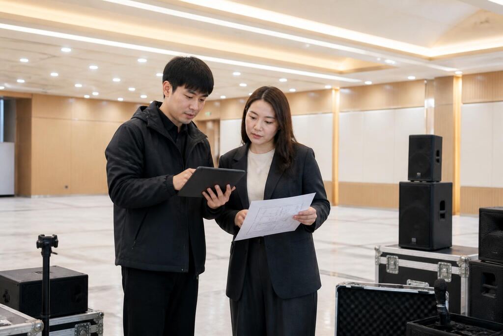 제주특별자치도 행사 음향 작업 범위와 현장 조건 이미지