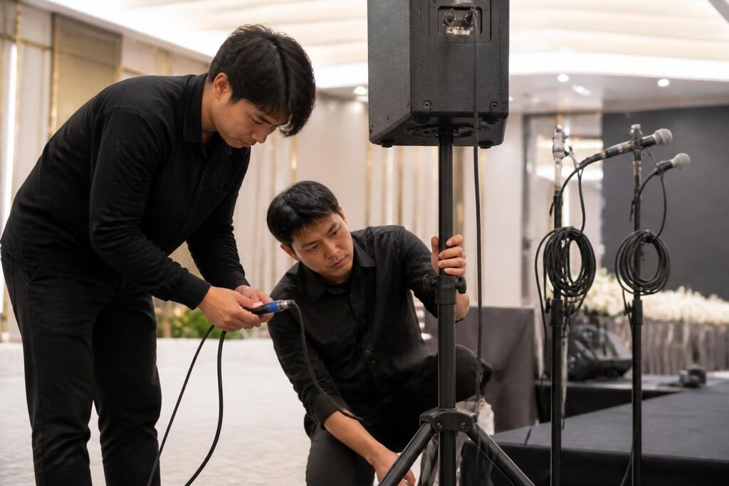 인천 행사 음향 작업 범위와 현장 조건 이미지