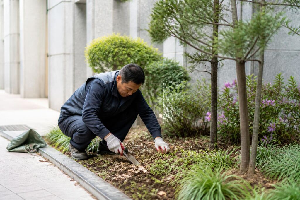 서울 종로구 건물 외부 녹지관리 작업 범위와 현장 조건 이미지