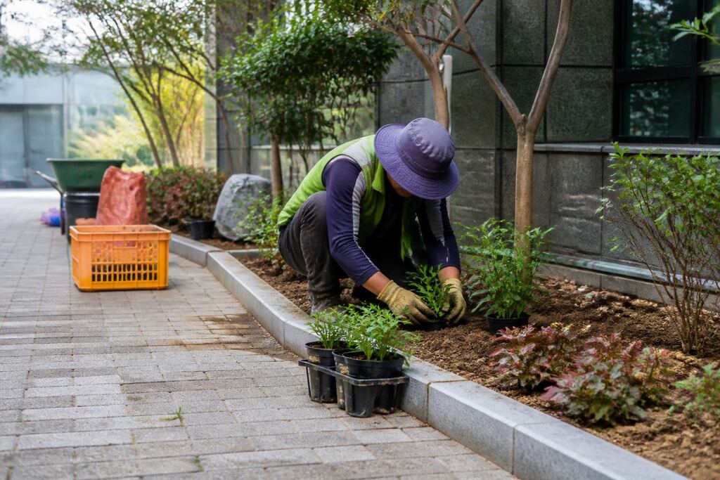 울산 화단 조성·관리 작업 범위와 현장 조건 이미지