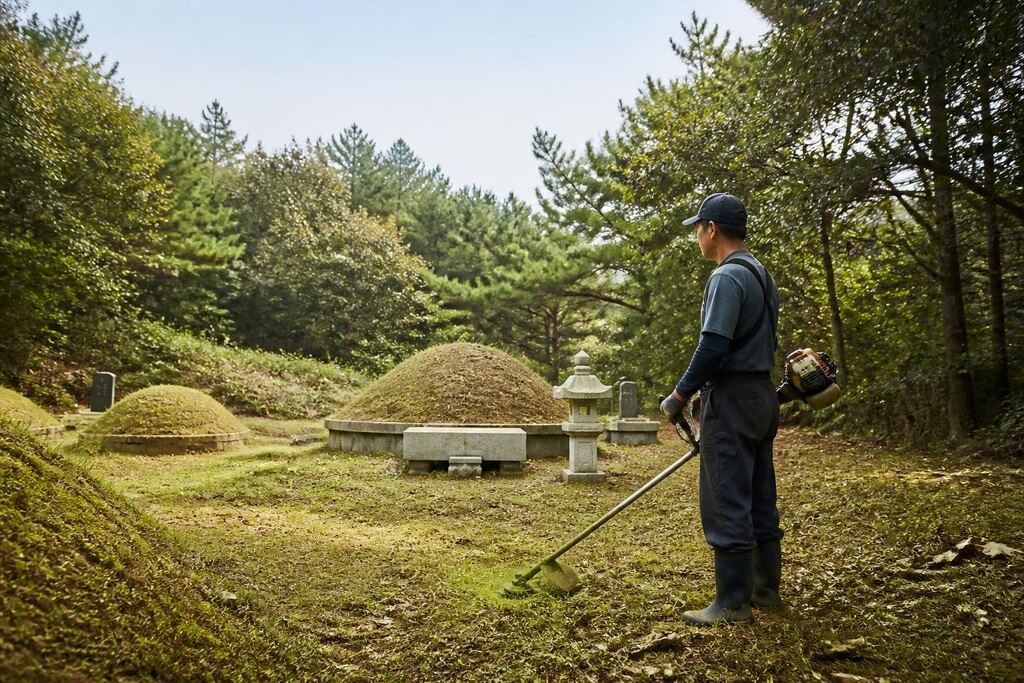 충남 묘지 주변 정리 이미지