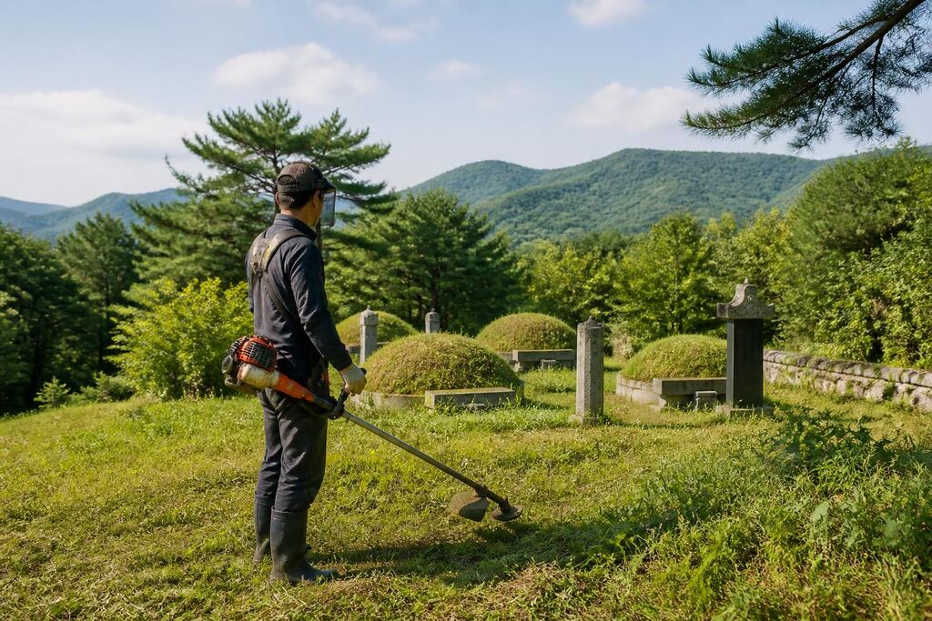 부산 묘지 주변 정리 이미지