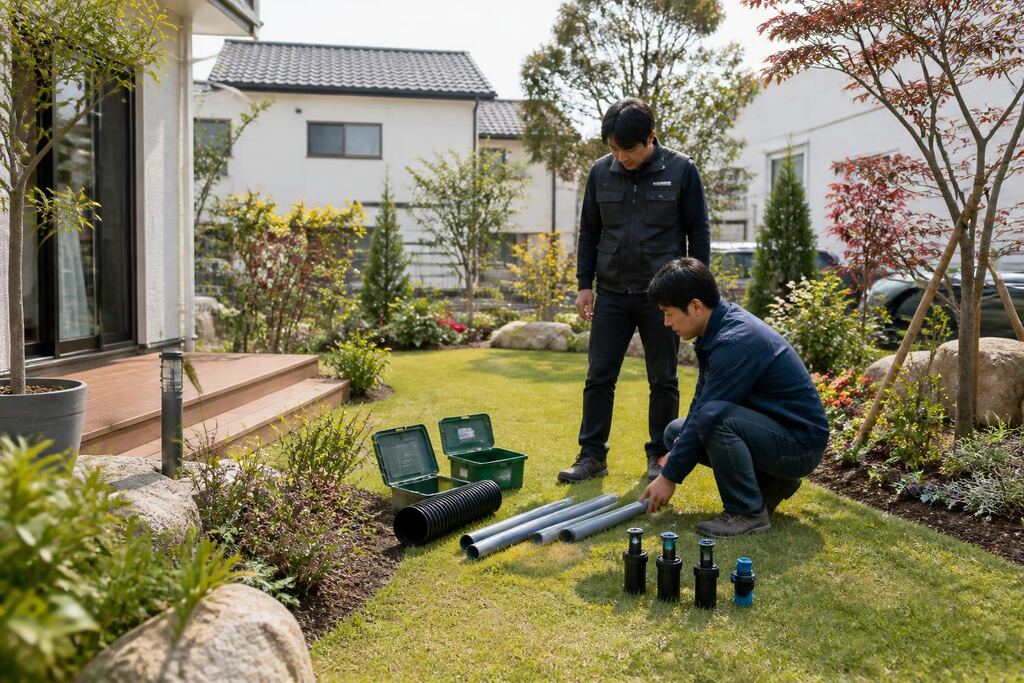 전남광주통합특별시 정원 배수·관수 시공 이미지