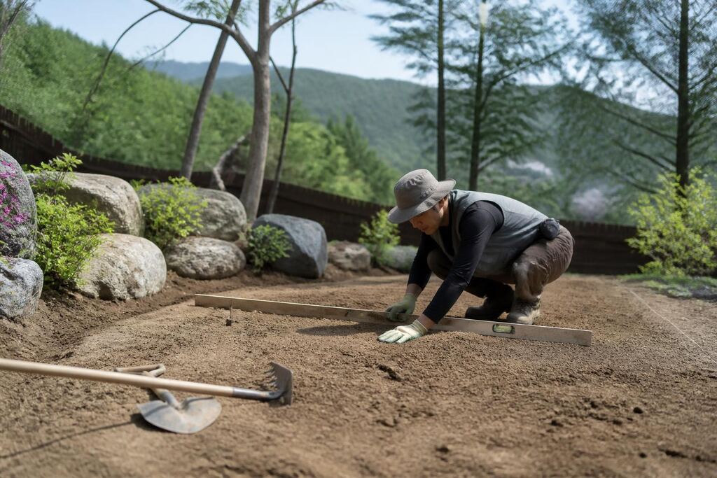 강원특별자치도 잔디 조성공사 작업 범위와 현장 조건 이미지