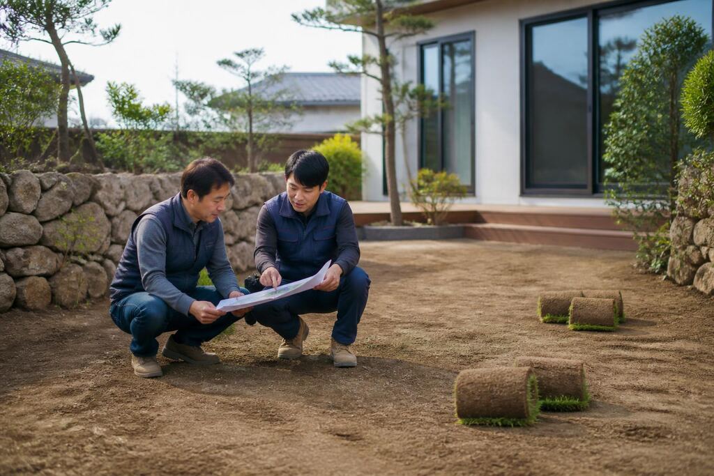 제주특별자치도 잔디 조성공사 이미지