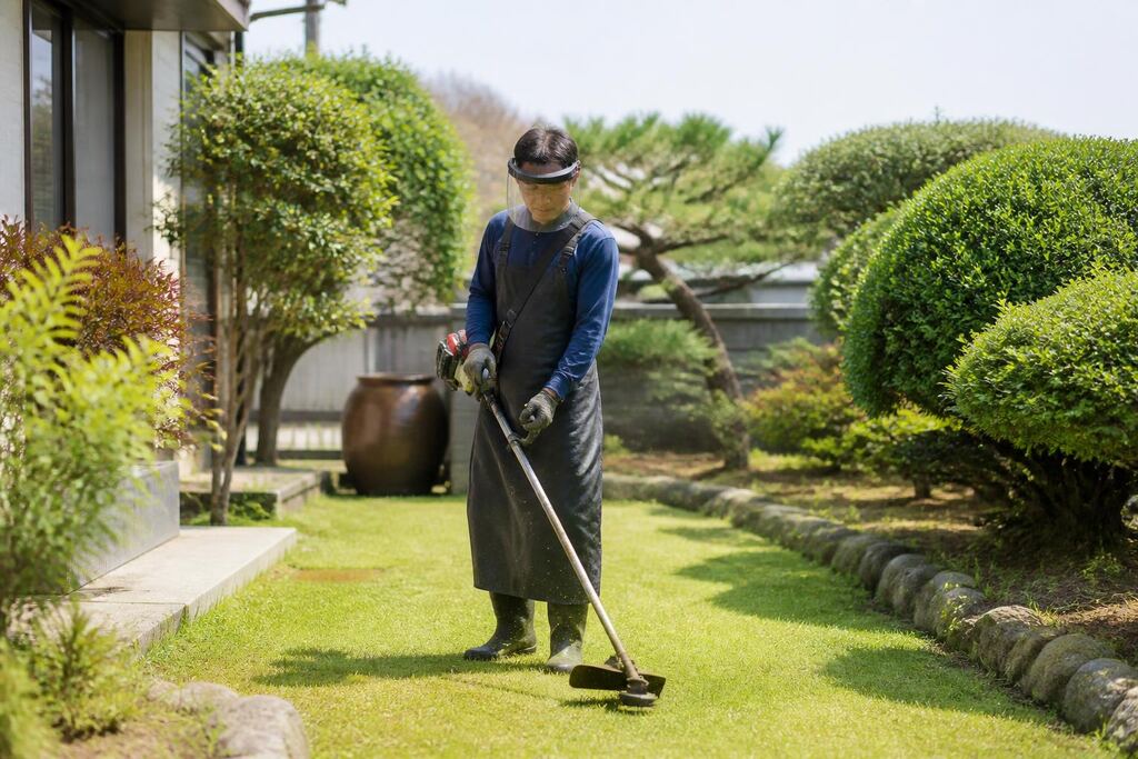 경북 잔디 깎기 이미지