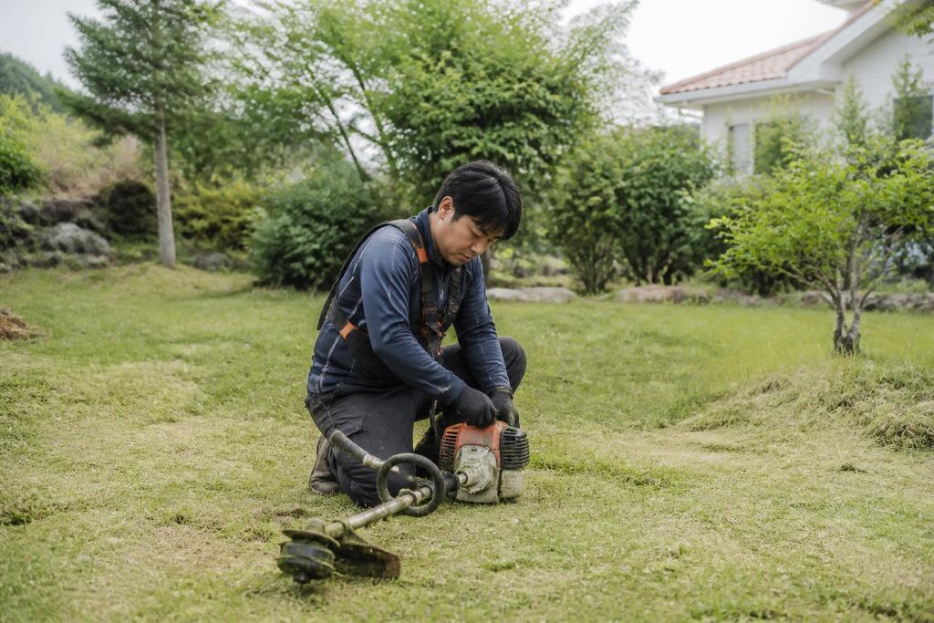 경남 잔디 깎기 이미지
