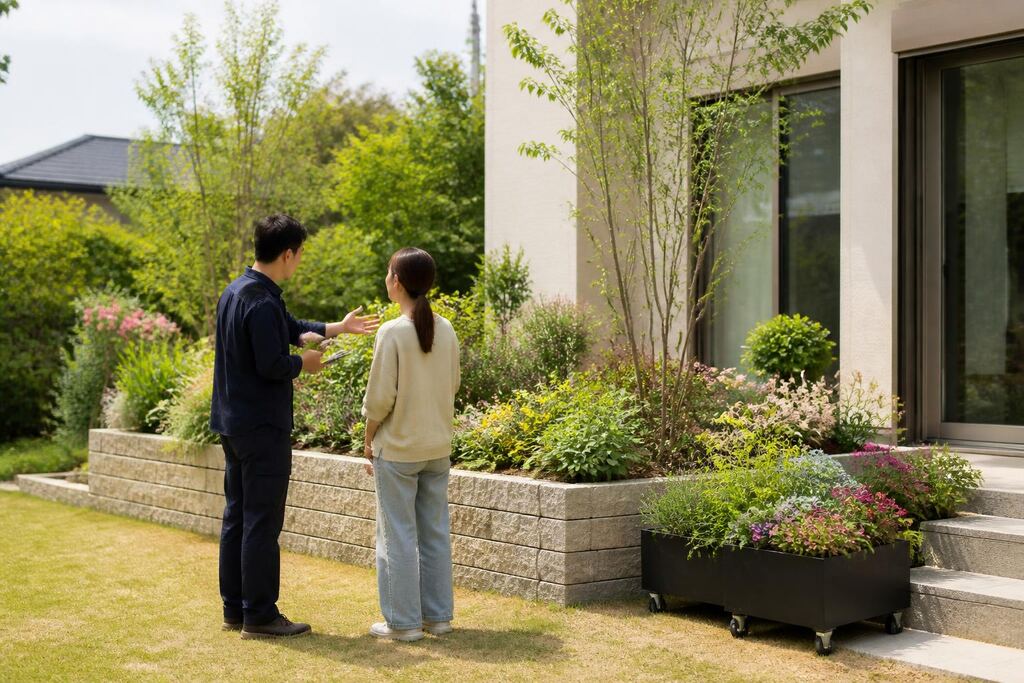 전남광주통합특별시 화단·플랜터 조성 이미지