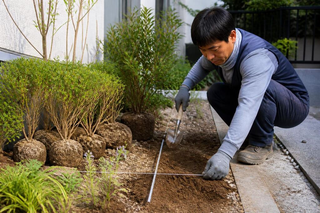 부산 조경 식재공사 작업 범위와 현장 조건 이미지
