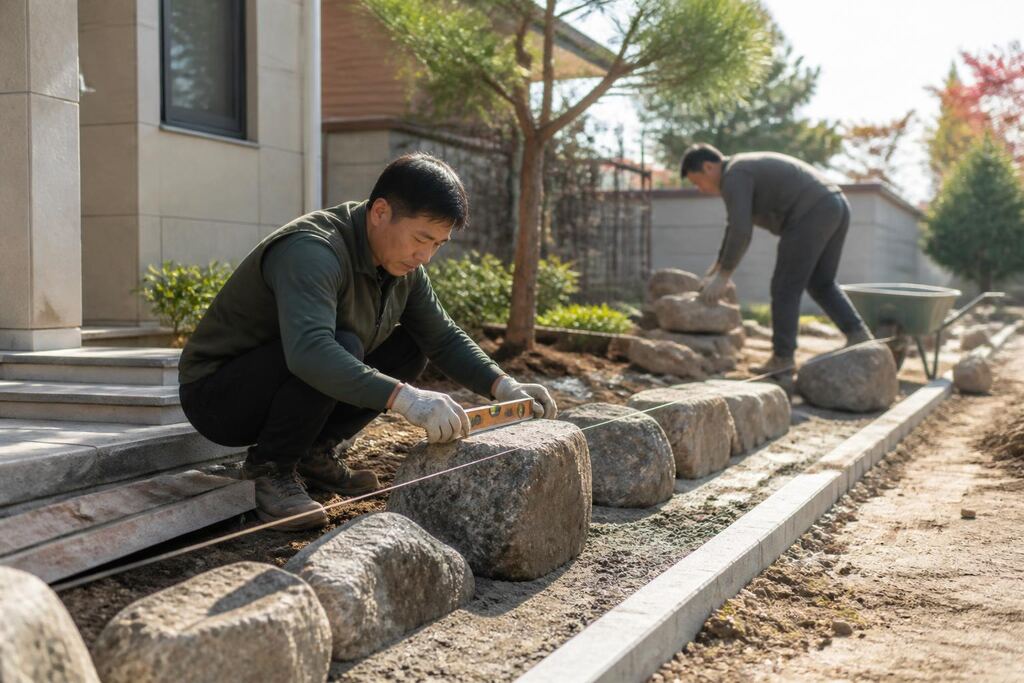 서울 조경석·경계석 시공 이미지