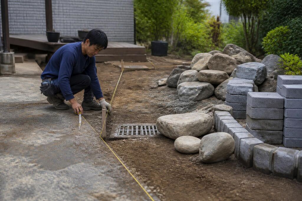 서울 조경석·경계석 시공 작업 범위와 현장 조건 이미지