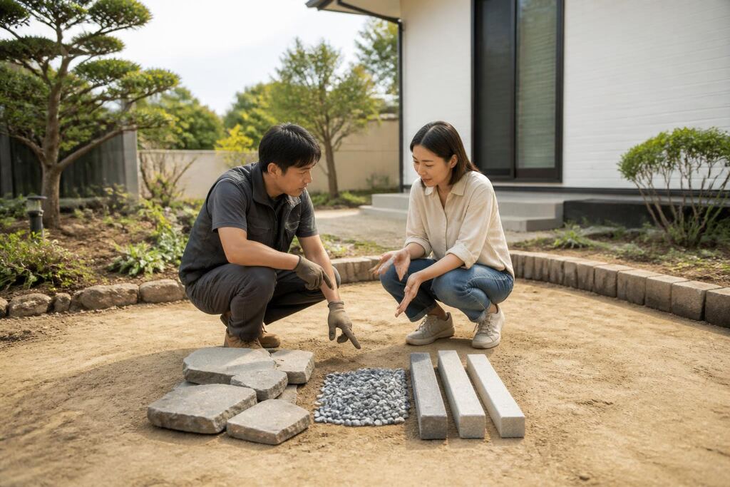 경남 조경석·경계석 시공 이미지