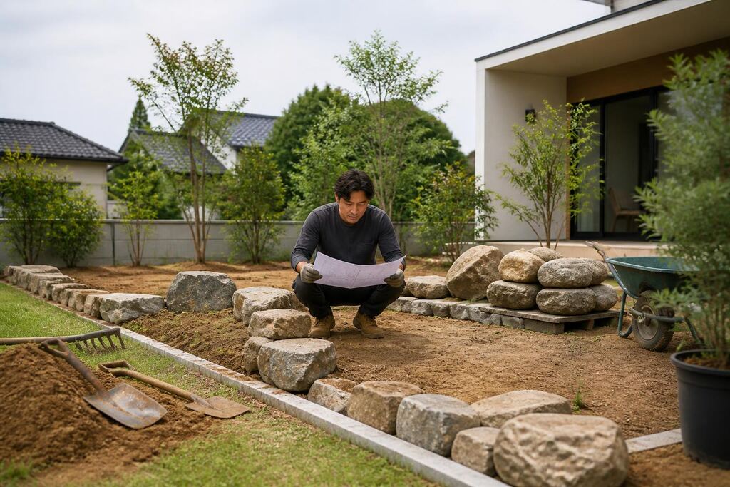 경기 조경석·경계석 시공 이미지