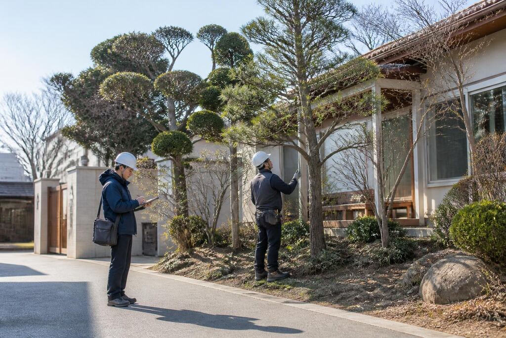 경남 수목 정리 작업 범위와 현장 조건 이미지