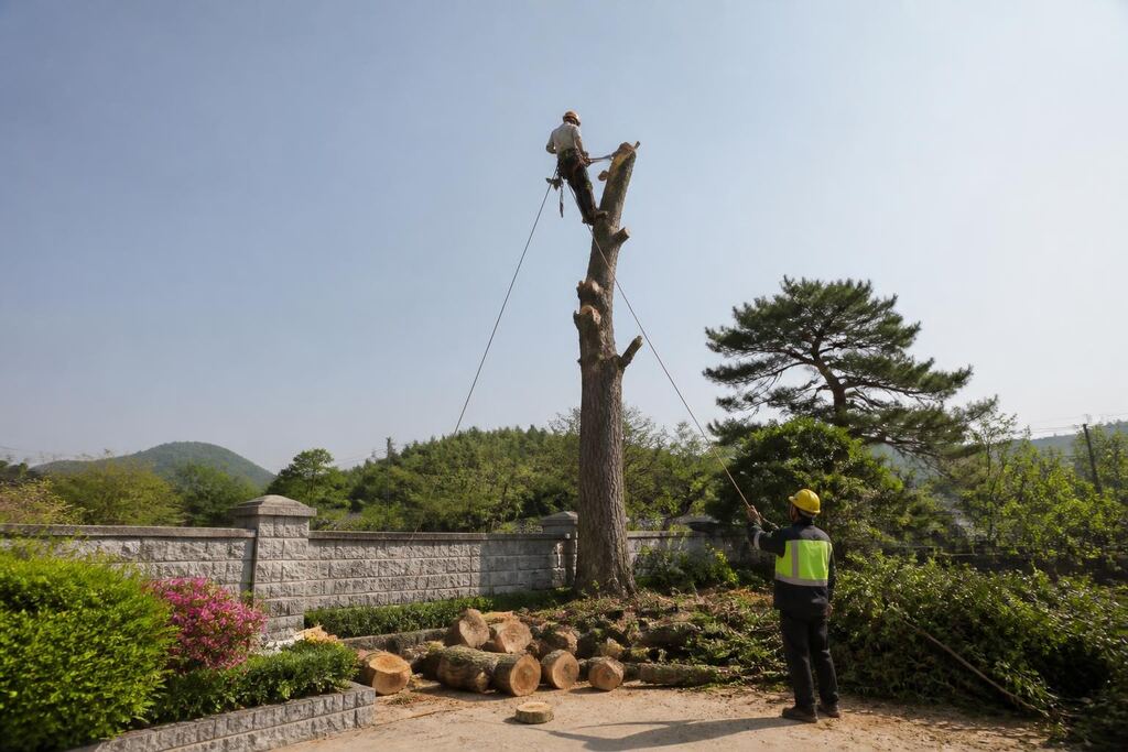 충남 나무 제거·벌목 작업 범위와 현장 조건 이미지