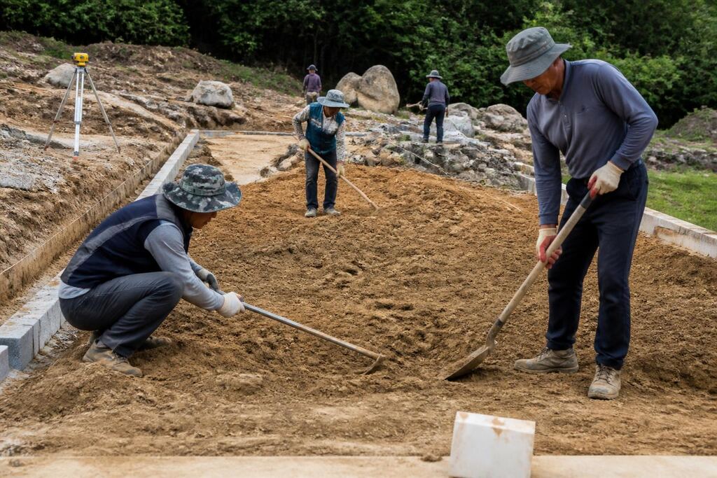 제주특별자치도 묘지조성 작업 범위와 현장 조건 이미지