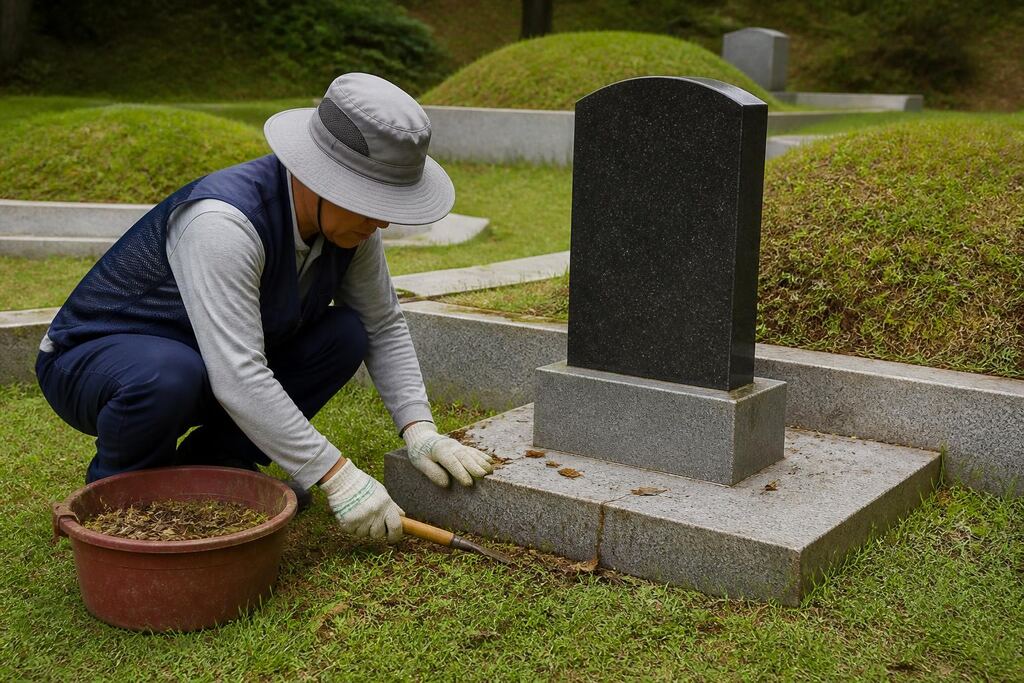 서울 묘지관리 작업 범위와 현장 조건 이미지