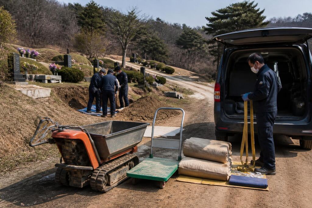 대전 묘지이장 작업 범위와 현장 조건 이미지